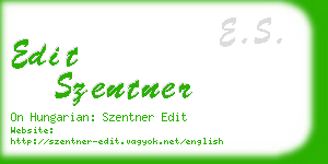 edit szentner business card